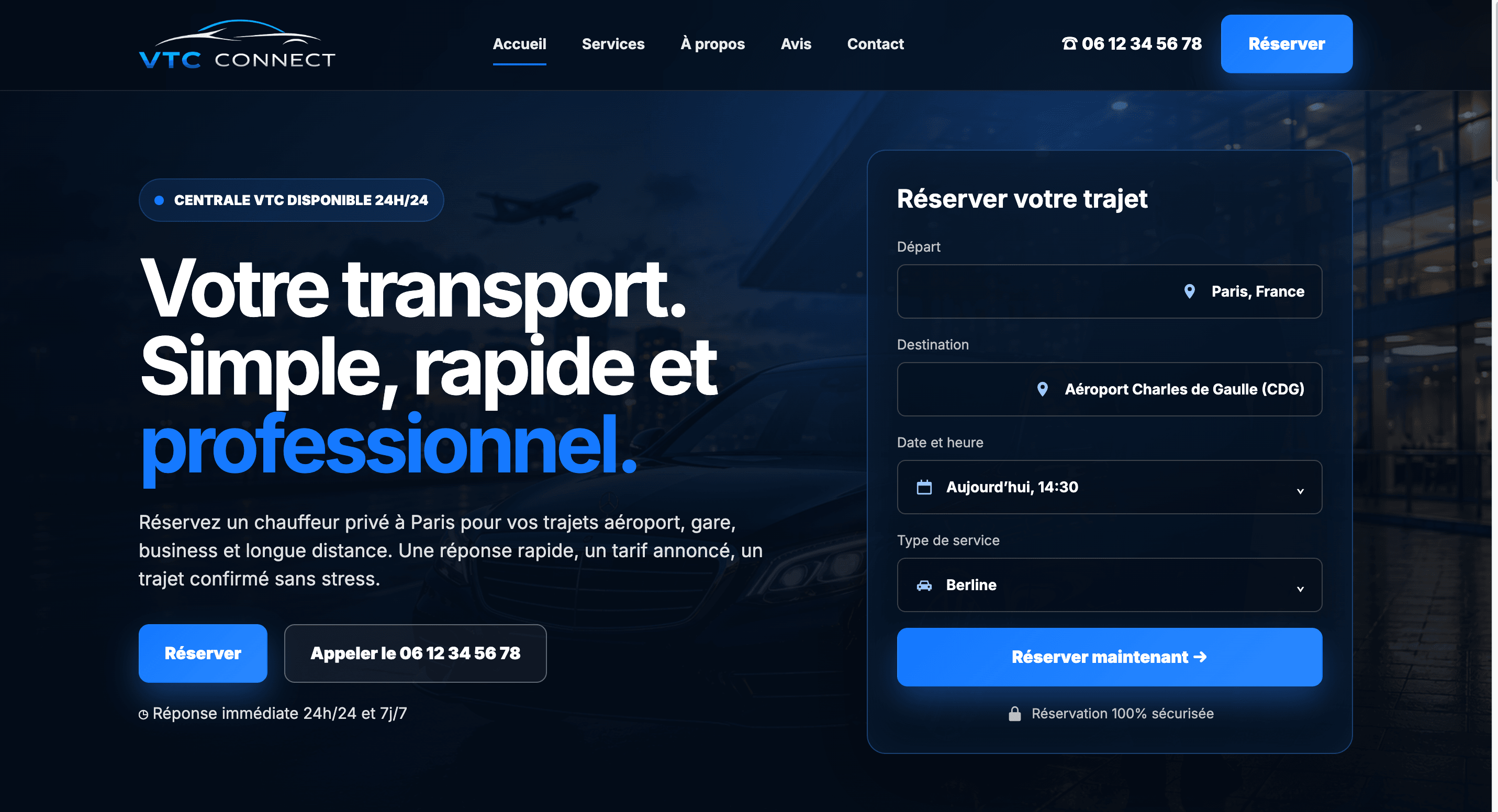 Centrale de réservation VTC & Taxi